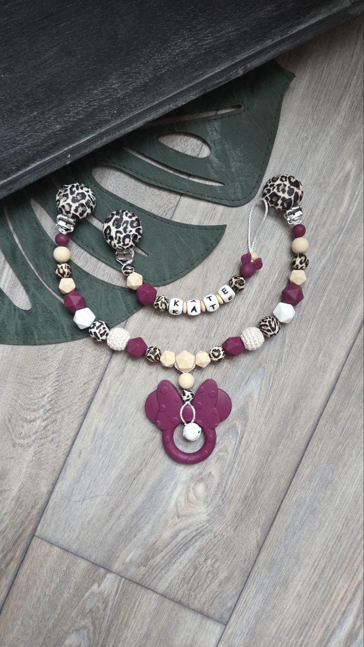 Schnullerkette Mit Namen Maus Leo Kinderwagenkette Mädchen von Etsy - VmshopLaden