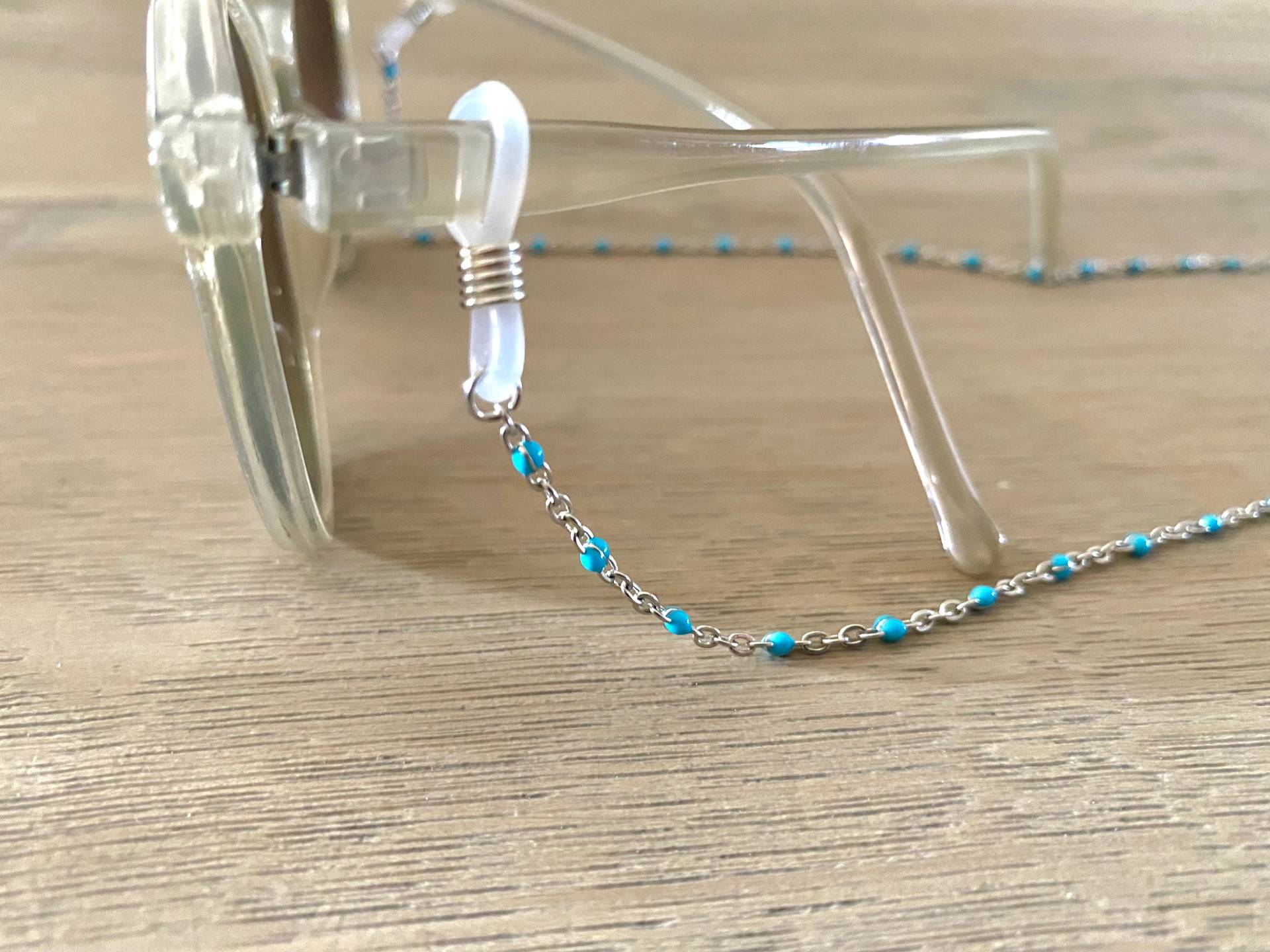 Brillenkette Silber Blau Brillenkette Silber Blau von Etsy - VonNina