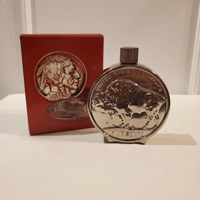 Avon Buffalo Nickel Dekanter Für Flüssiges Hair Lotion - Volle Flasche in Box von Etsy - WGDesignsandGifts