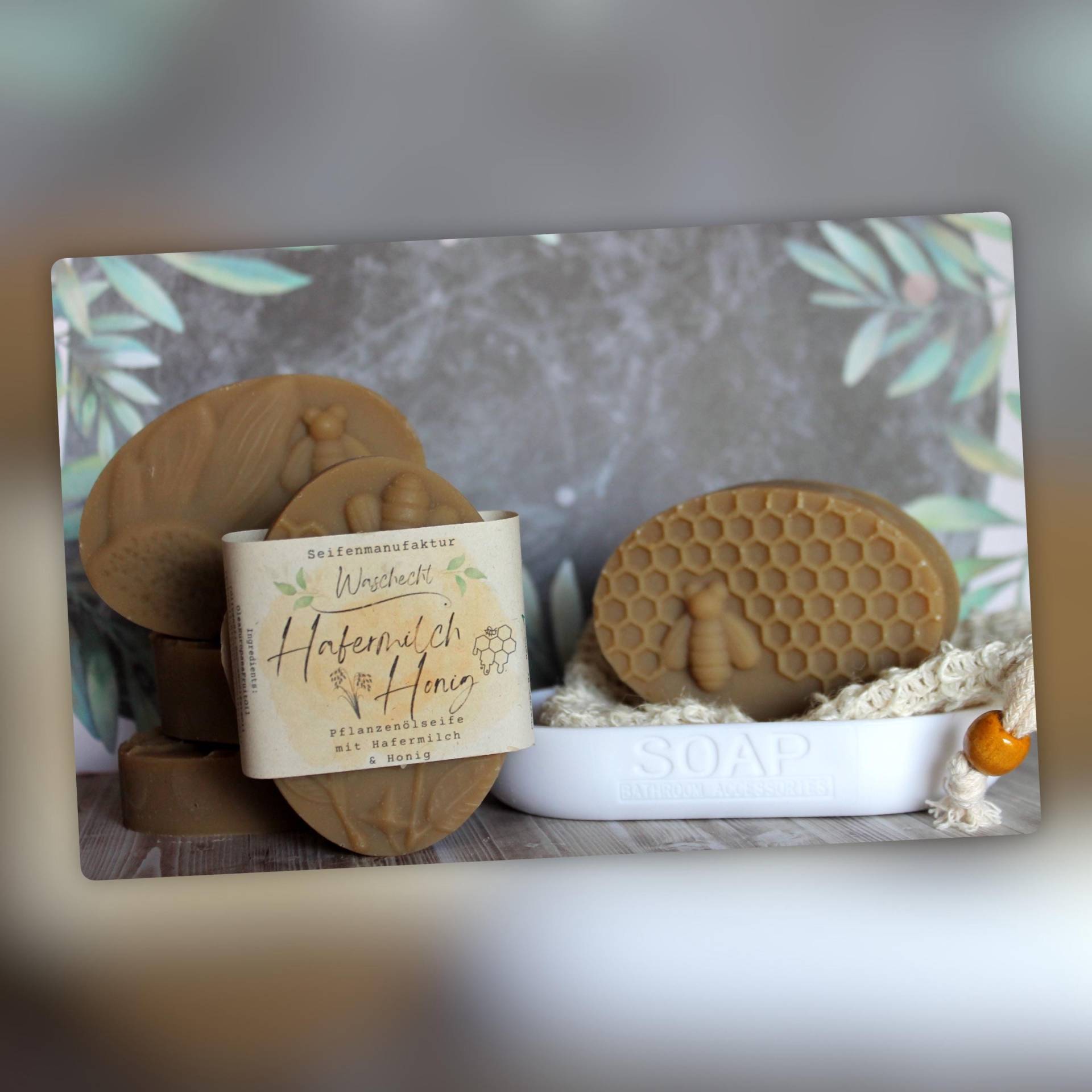 100G, Hand & Körperseife „Hafermilch-Honig", Handgefertigte Naturseife Aus Hochwertigen Pflanzenölen 100G, Hand & Körperseife „Hafermilch-Honig", Handgefertigte Naturseife Aus Hochwertigen Pflanzenölen von Etsy - WaschechtSeifen