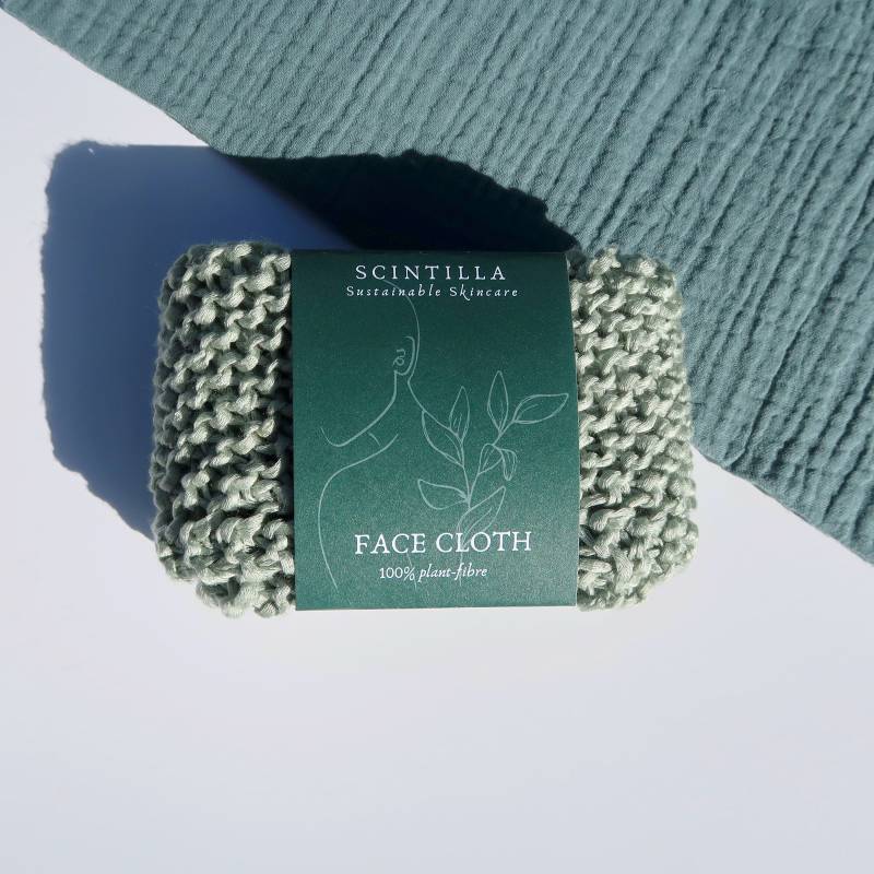 Superweicher Handgestrickter Waschlappen - Hergestellt Aus Eukalyptus Pflanzenfasern Nachhaltig Kompostierbar Wiederverwendbar Salbeigrün von Etsy - WeAreScintilla