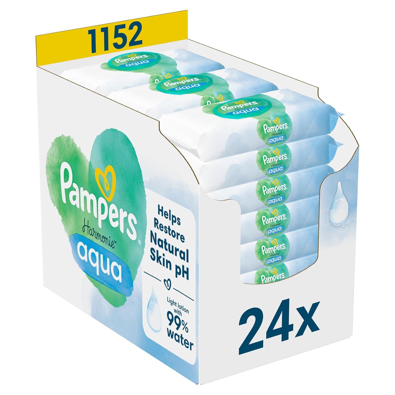 Pampers Harmonie Aqua Feuchttücher 24 Packungen Mit 48 Feuchttüchern, 1152 Zur Wiederherstellung Des Natürlichen Ph-Wertes Der Haut, Leichte von Etsy - WeaveDreamGoods