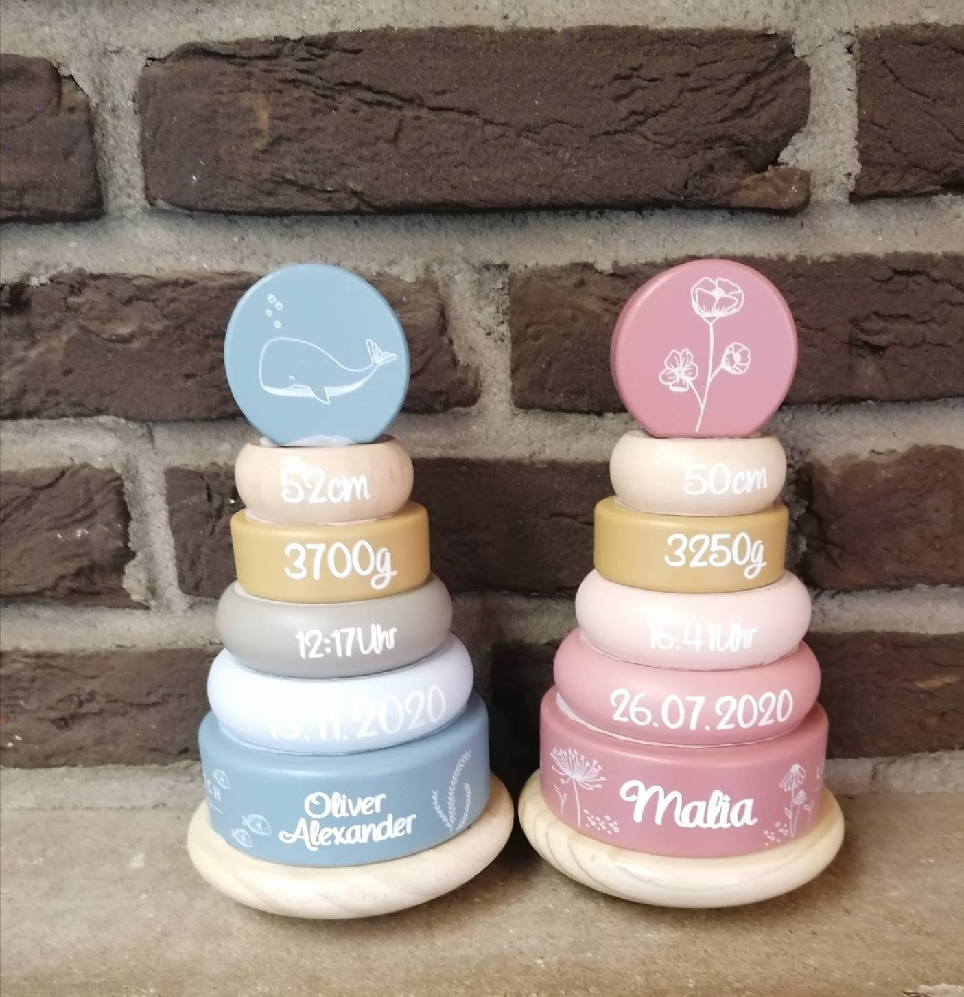 Dekoration Stapelturm Stapelhaus/ Holz/Pyramide Personalisiert Geschenk Geburt Taufe Newborn/ Nicht Zum Spielen Geeignet von Etsy - WelzEmotion1