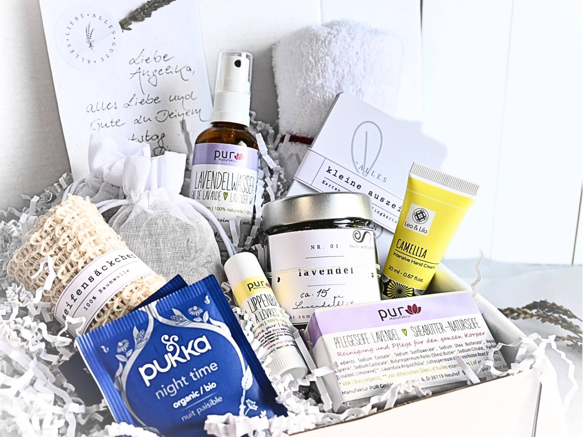 Wellnessbox Lavendel Entspannungsbox Geschenkbox Personalisierte Geschenk Wellness Box Geburtstag Muttertag Hochzeit Weihnachten in 3 Größen von Etsy - WerteUndSchaetze