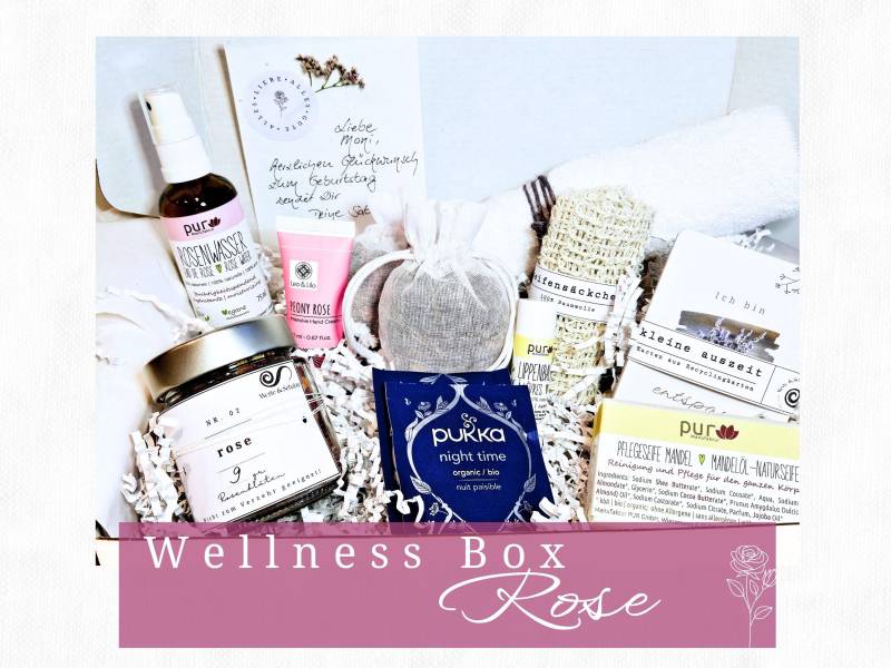 Wellnessbox Rose Entspannungsbox Geschenkbox Personalisiertes Geschenk Wellness Box Geburtstag Muttertag Hochzeit Weihnachten in 3 Größen von Etsy - WerteUndSchaetze