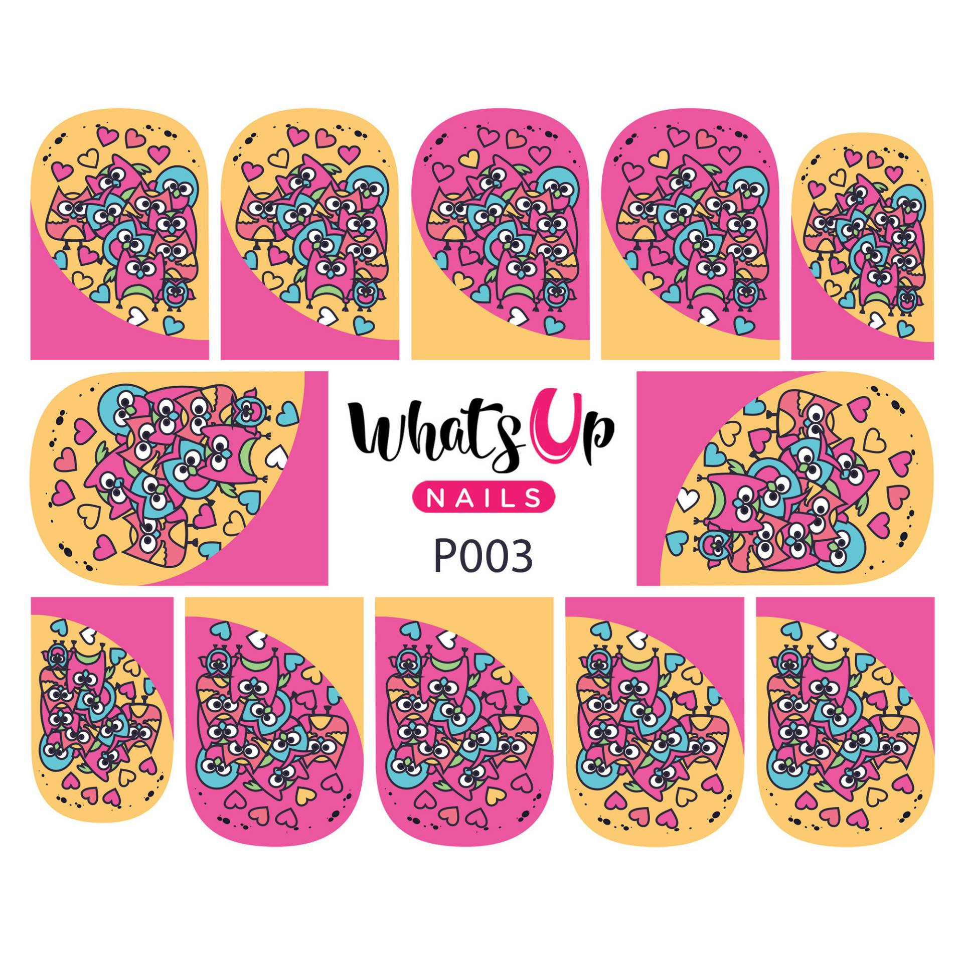 Whats Up Nails - P003 Eulen Liebe, Rosa Wasser Abziehbild-Schieber Für Nail Art Design Whats Up Nails - P003 Eulen Liebe, Rosa Wasser Abziehbild-Schieber Für Nail Art Design von Etsy - WhatsUpNails