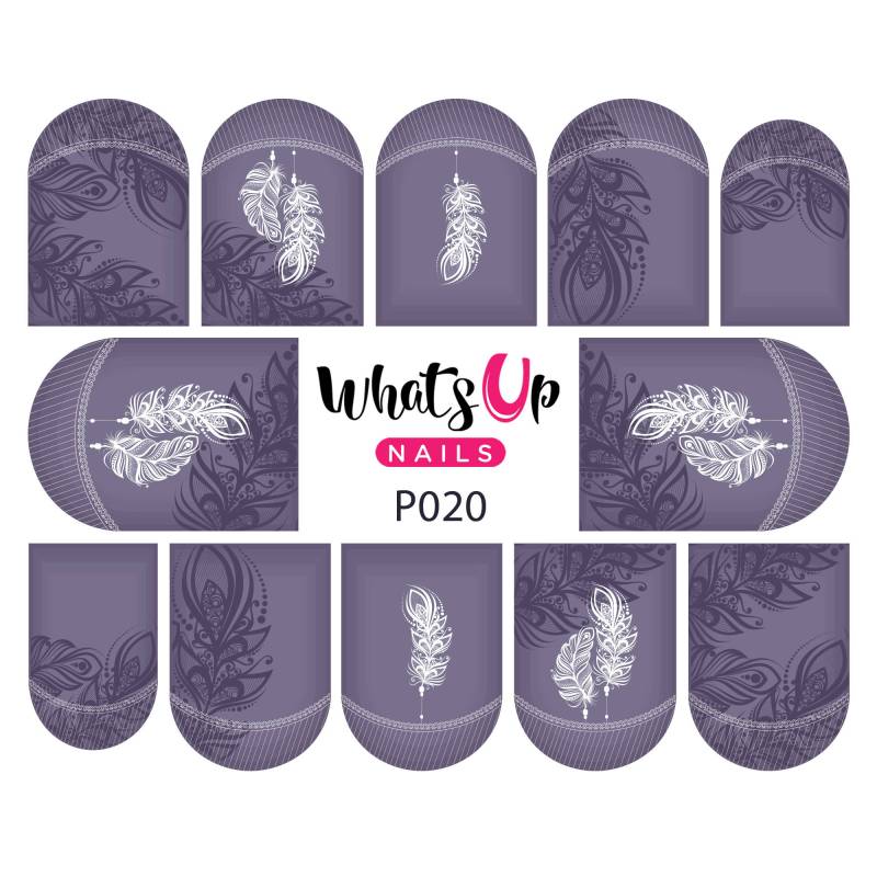 Whats Up Nails - P020 Leicht Wie Eine Feder Wasserabziehbild-Schieber Für Das Nail Art Design von Etsy - WhatsUpNails