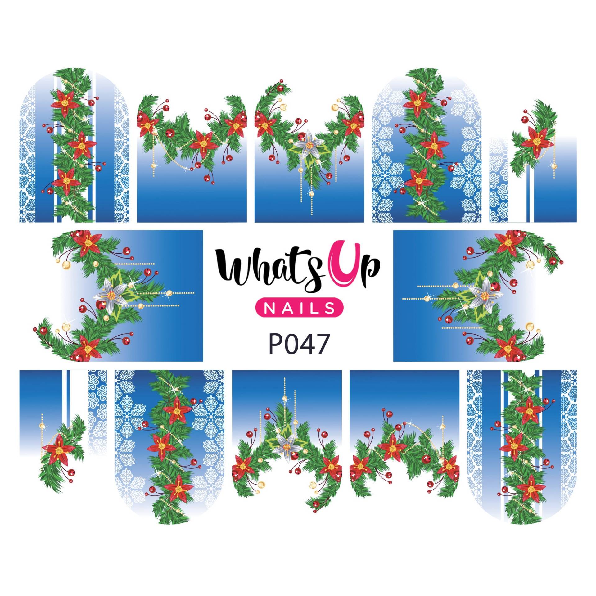 Whats Up Nails - P047 Weihnachtsstern Girlande Wasser Decals Slider Für Nail Art Design Whats Up Nails - P047 Weihnachtsstern Girlande Wasser Decals Slider Für Nail Art Design von Etsy - WhatsUpNails