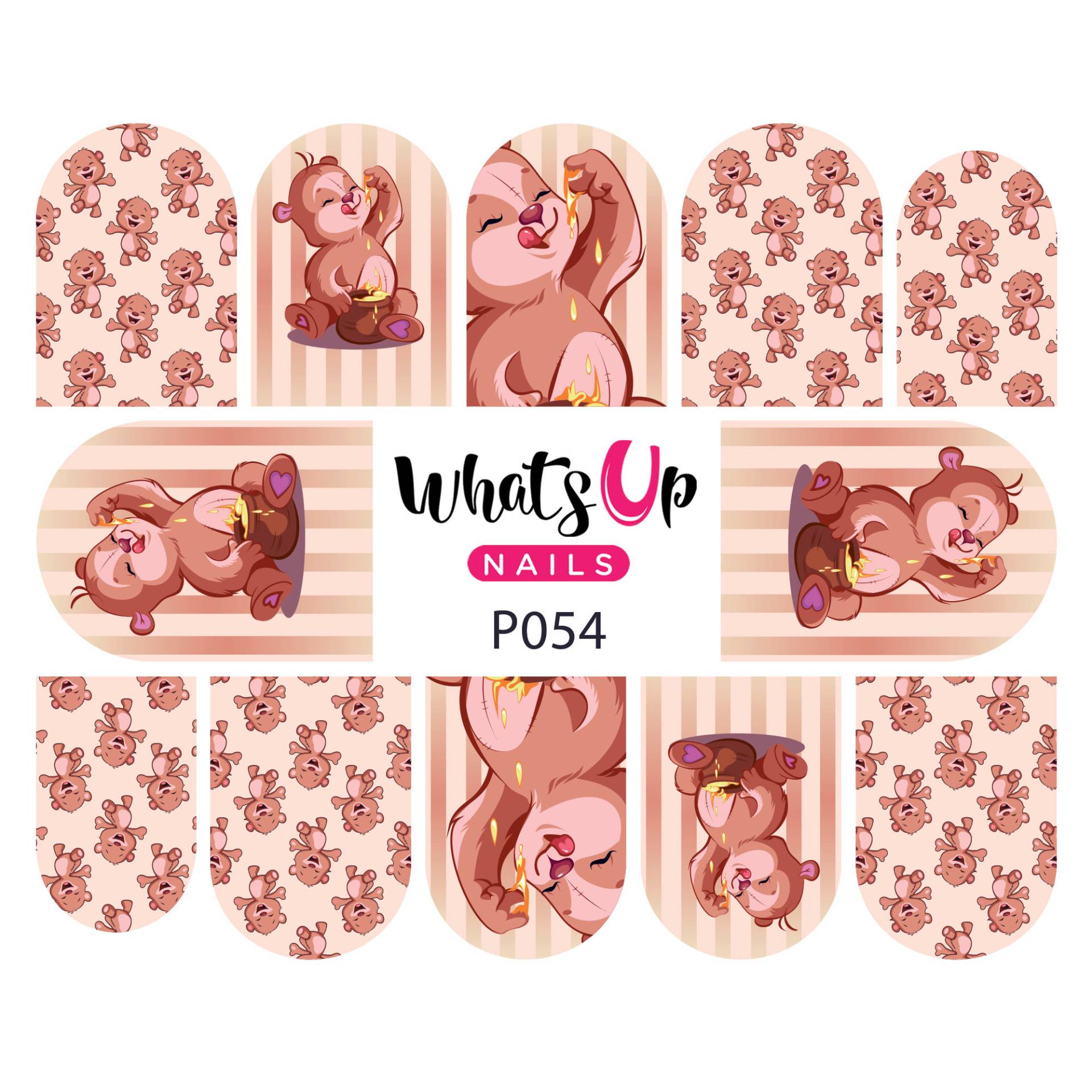 Whats Up Nails - P054 Bären Liebe Honig Wasser Decals Schieber Für Nail Art Design von Etsy - WhatsUpNails