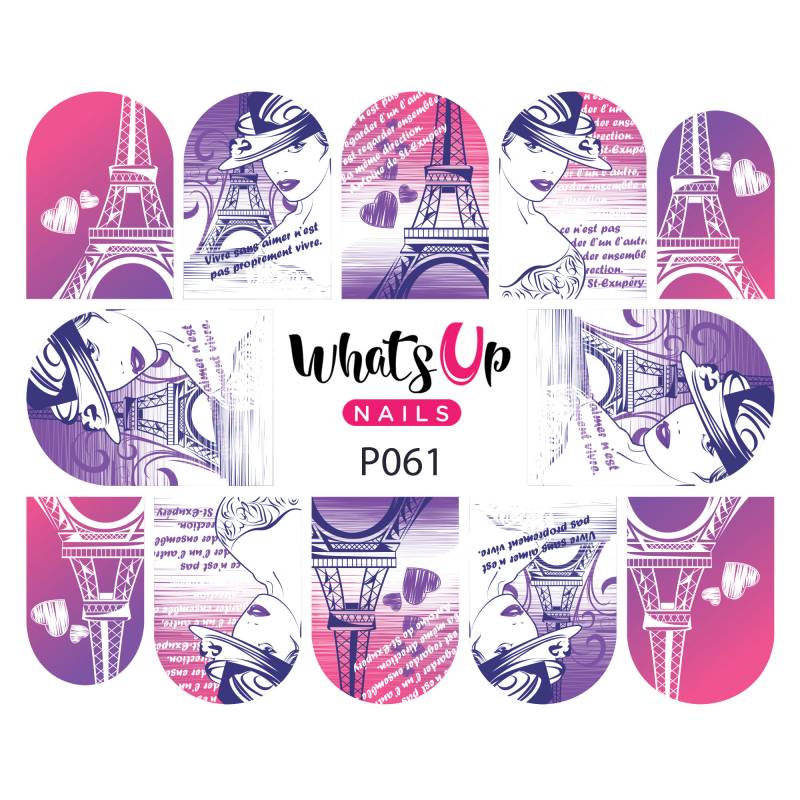 Whats Up Nails - P061 I Herz Paris Wasser Decals Schieber Für Das Nail Art Design von Etsy - WhatsUpNails