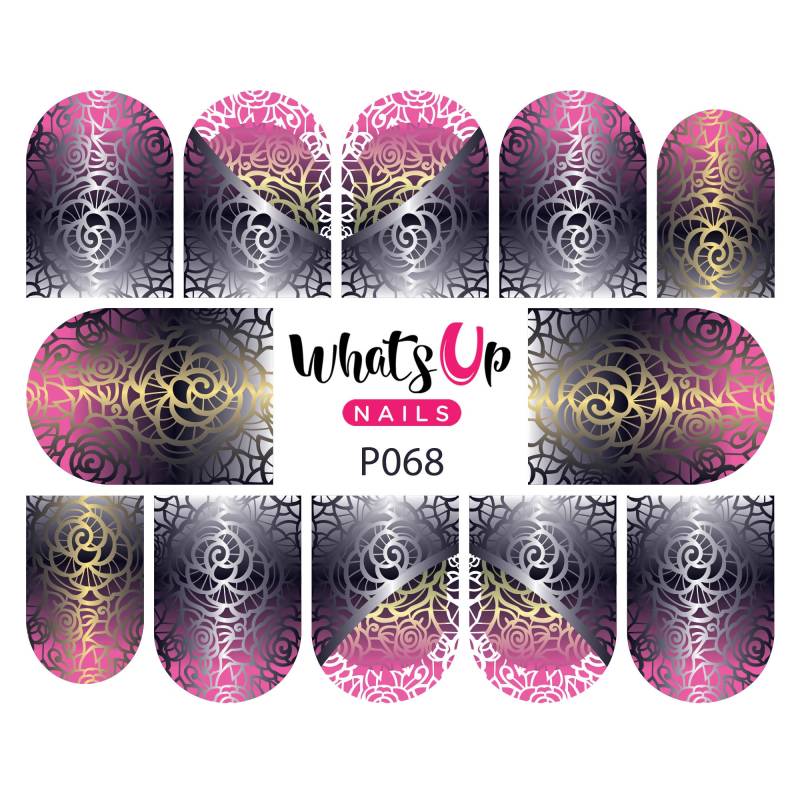 Whats Up Nails - P068 Schmiedeeisen Rosen Wasserabziehbild-Schieber Für Das Nail Art Design von Etsy - WhatsUpNails