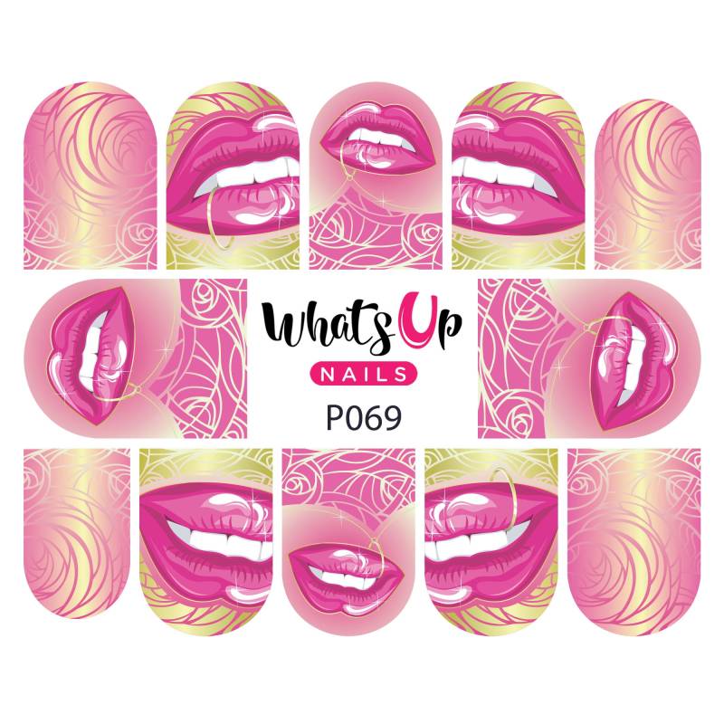 Whats Up Nails - P069 Gimmie Ein Kuss Wasserabziehbild-Schieber Für Nail Art Design von Etsy - WhatsUpNails