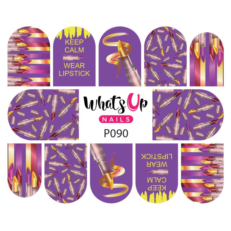 Whats Up Nails - P090 Lippenstift Diva Wasser Decals Schieber Für Das Nail Art Design von Etsy - WhatsUpNails