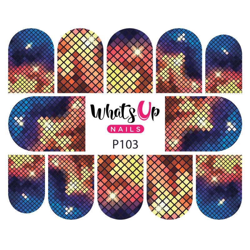 Whats Up Nails - P103 Pixelation Faszination Wasser Decals Schieber Für Das Nail Art Design von Etsy - WhatsUpNails