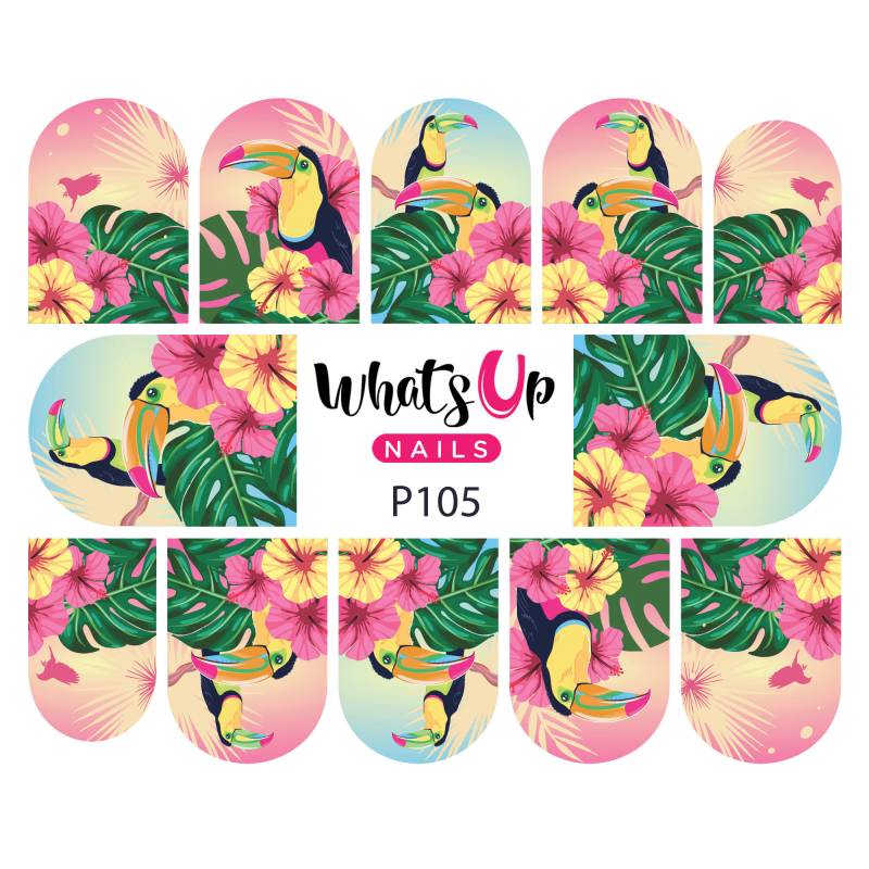 Whats Up Nails - P105 Tropicalota Water Decals Schieber Für Das Nail Art Design von Etsy - WhatsUpNails