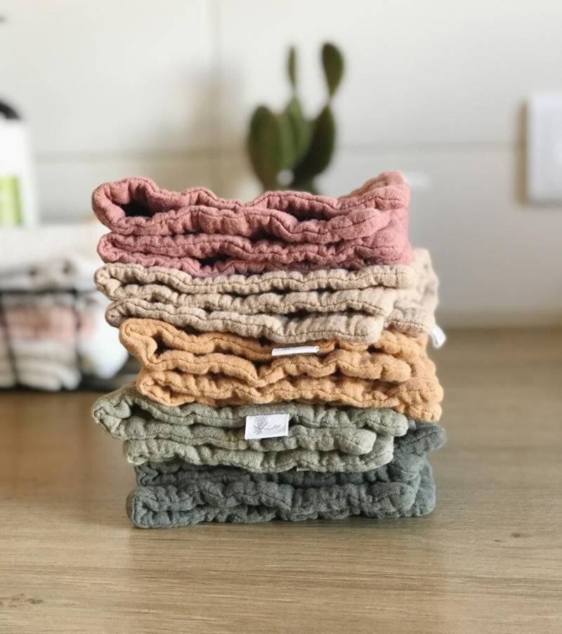 Bio Musselin Servietten 3Er Set, Waschlappen Gesichtswaschlappen Wiederverwendbar, Lose, Baby Waschlappen, Geschenk Für Mama von Etsy - WhiteDandelionBaby
