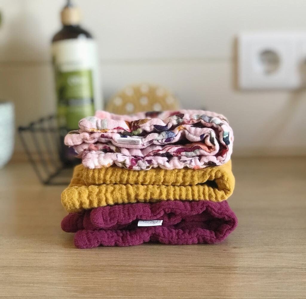 Musselin Waschlappen 3Er Set, Bio Servietten Gesichts Waschlappen, Wiederverwendbare Tücher, Geschenk Für Schwester, Großmutter Musselin Waschlappen 3Er Set, Bio Servietten Gesichts Waschlappen, Wiederverwendbare Tücher, Geschenk Für Schwester, Großmutter von Etsy - WhiteDandelionBaby