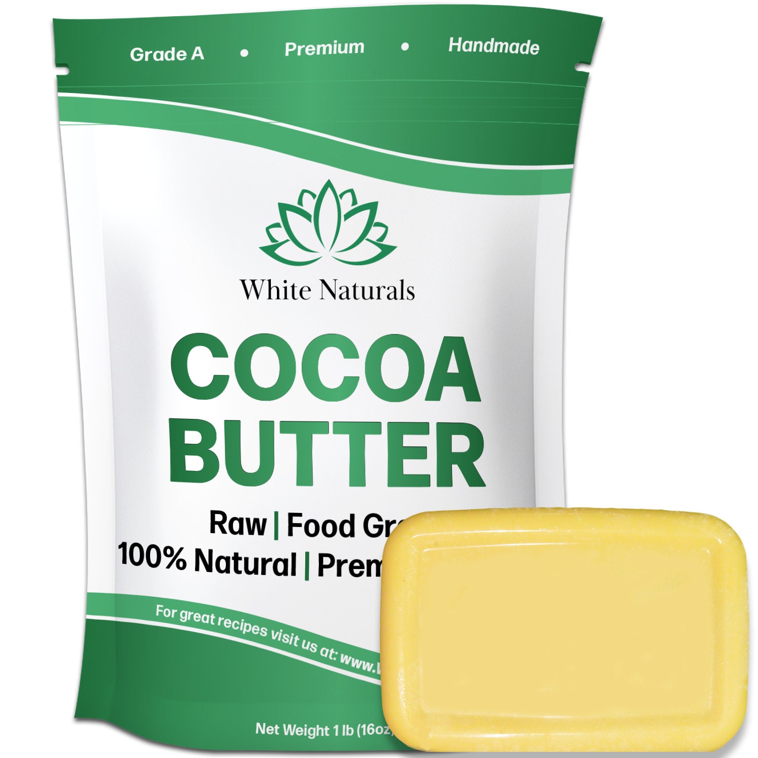 Rohe Bio-Kakaobutter 1 Pfund | 16 Oz, Nicht Raffiniert, Rein, Lebensmittelqualität, Top-Qualität, Perfekt Für Die Haut - Und Haarpflege, Ideal von Etsy - WhiteNaturalsStore