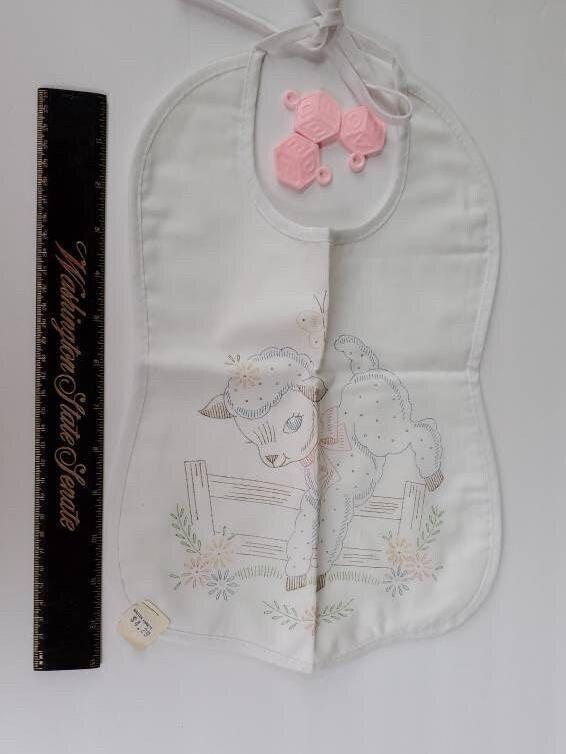 Vintage Baby Slow Stitch Lätzchen Projekt, Umriss Lamm Lätzchen, Stickerei Handarbeit, Handgefertigtes Diy Geschenkidee, Babyparty von Etsy - WhiteRobinVintage