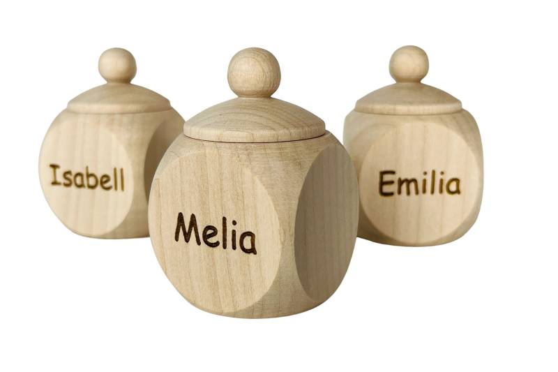 Milchzahndose Mit Name Personalisiert Gravur | Zahndose Aus Holz 4 X 6 cm Schraubverschluss Im Deckel Für Die Zähne Ihrer Kinder von Etsy - Wiens3D