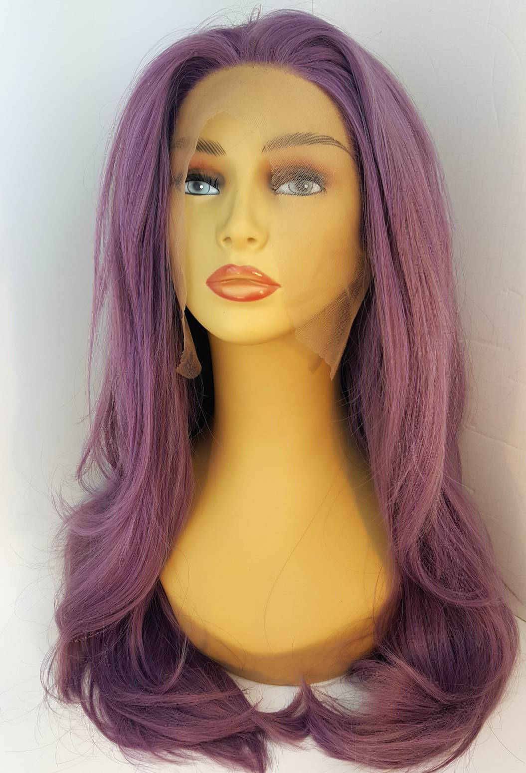 Lila Lace Front Perücke, Hellviolette Mehrere Teile, Lange Strukturierte Schichten, Lila, Perücken, Perücken von Etsy - WigCraving