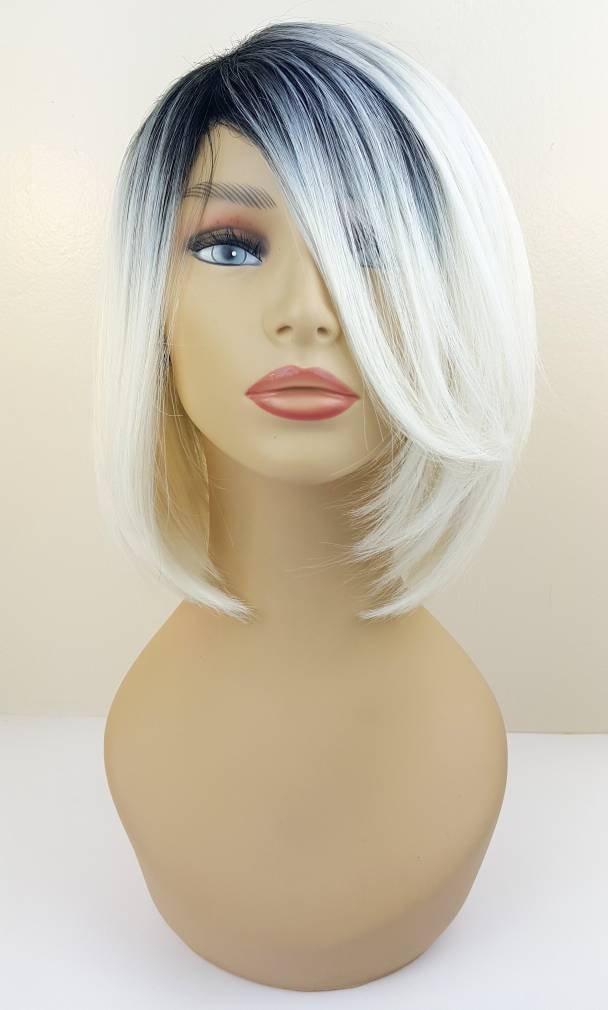 Ombre Blonde Bob Perücke, Kurze Blonde Mit Langen Schichten, Perücken, Perücken von Etsy - WigCraving
