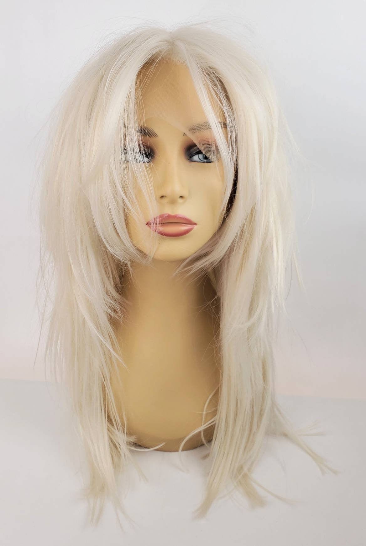 Pale Coole Blonde Lace Front Perücke, Lange Schichtige Helle Spitze Perücken von Etsy - WigCraving