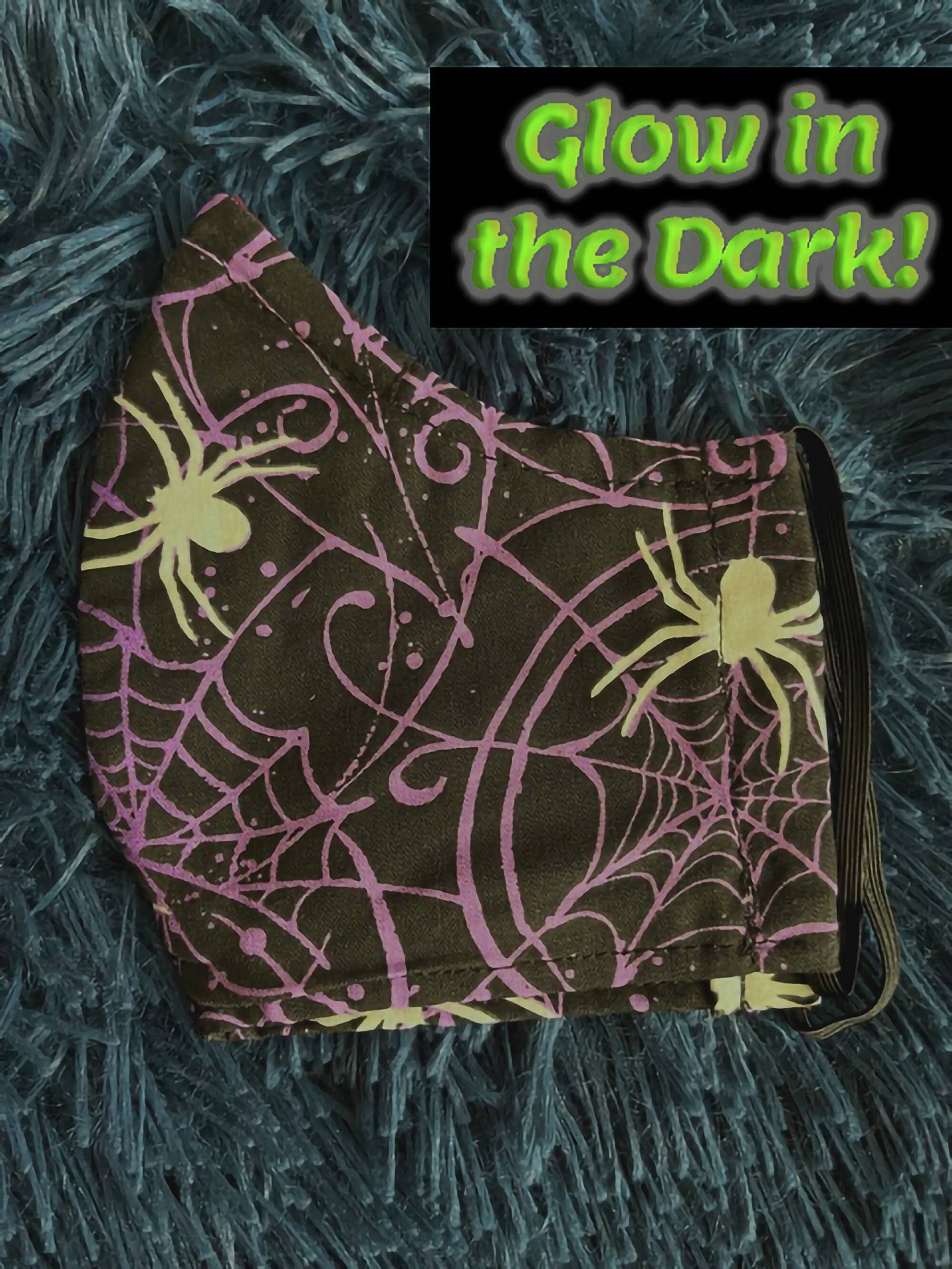 Glow in The Dark Spider Und Web Gesichtsmaske Glow in The Dark Spider Und Web Gesichtsmaske von Etsy - WilEMasks