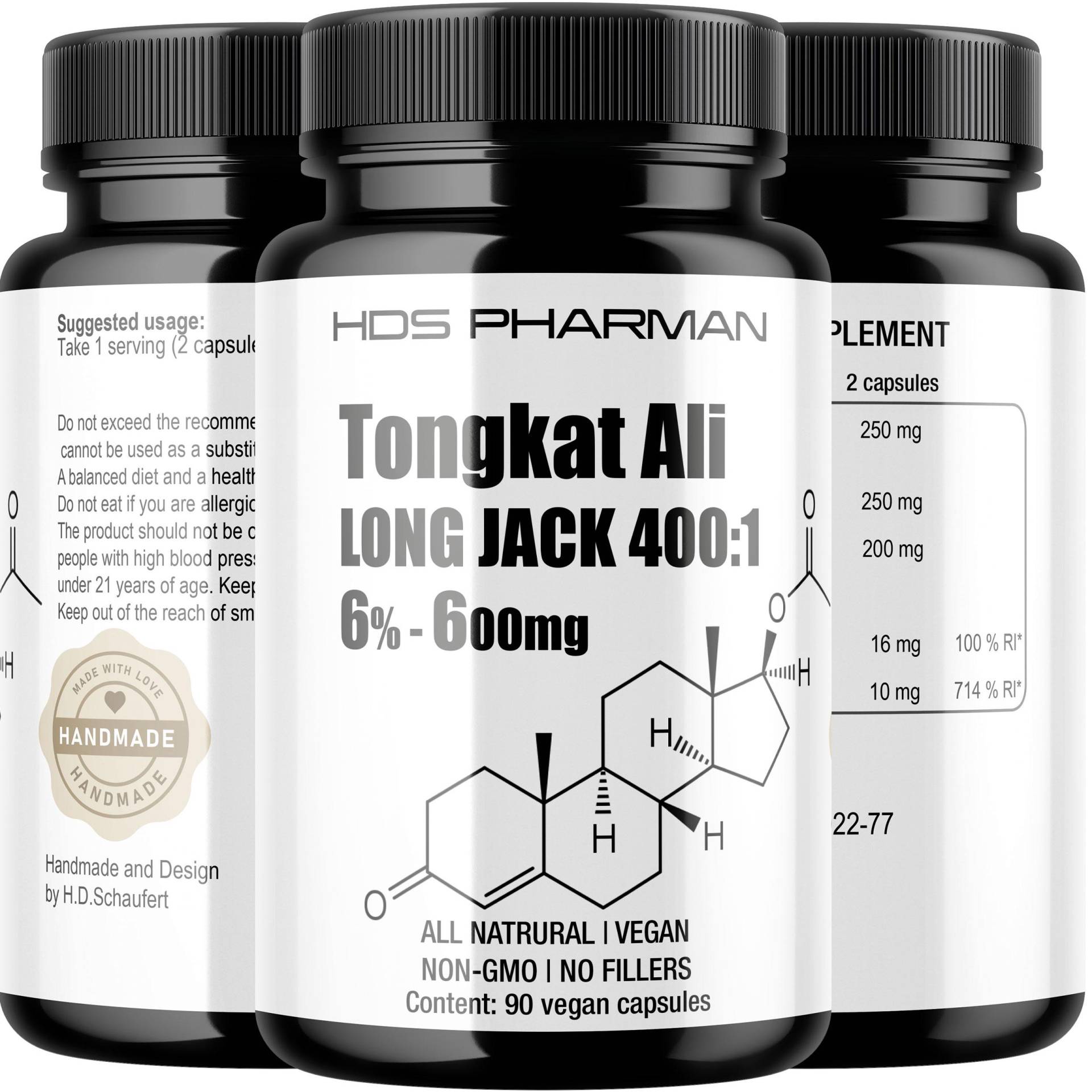 Tongkat Ali + Fadogia Agrestis Turkesterone | 90 Vegane Kapseln Ohne Zusatzstoffe Handgefertigt 45 Tage von Etsy - WildRootNatural
