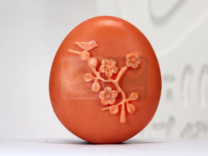 Blume Und Vogel - Handgemachte Design Seife Form von Etsy - WilliamhouseKorea