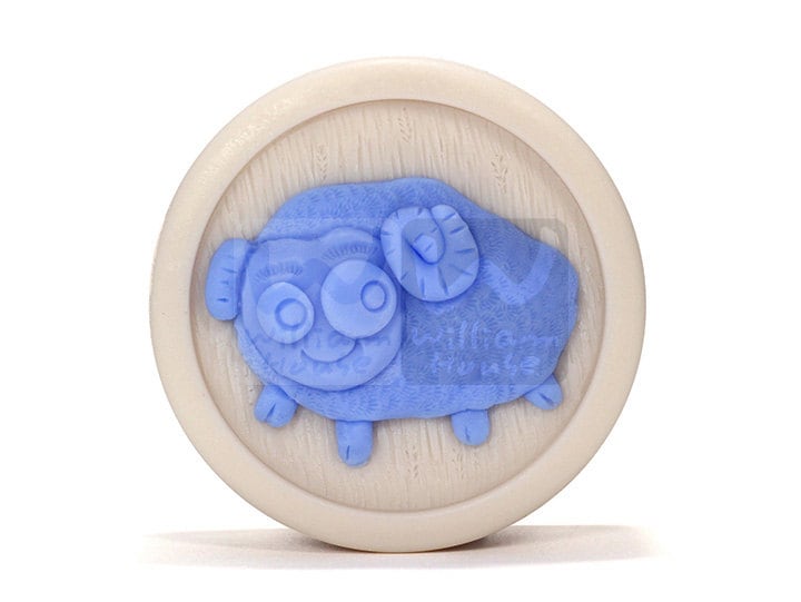 Ein Plump Blaue Schafe - Handgemachte Seife Form von Etsy - WilliamhouseKorea
