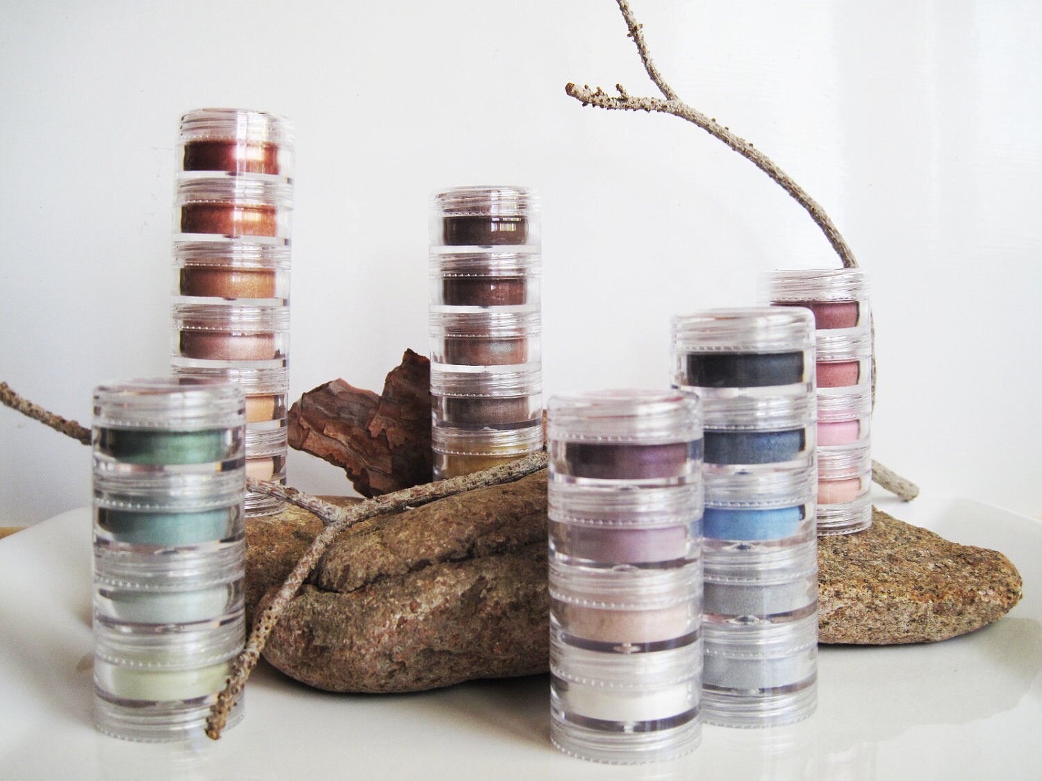 3 Stück - Natürliche Mineral Stapelbare Lidschatten Und Liner von Etsy - WillowTreeMinerals