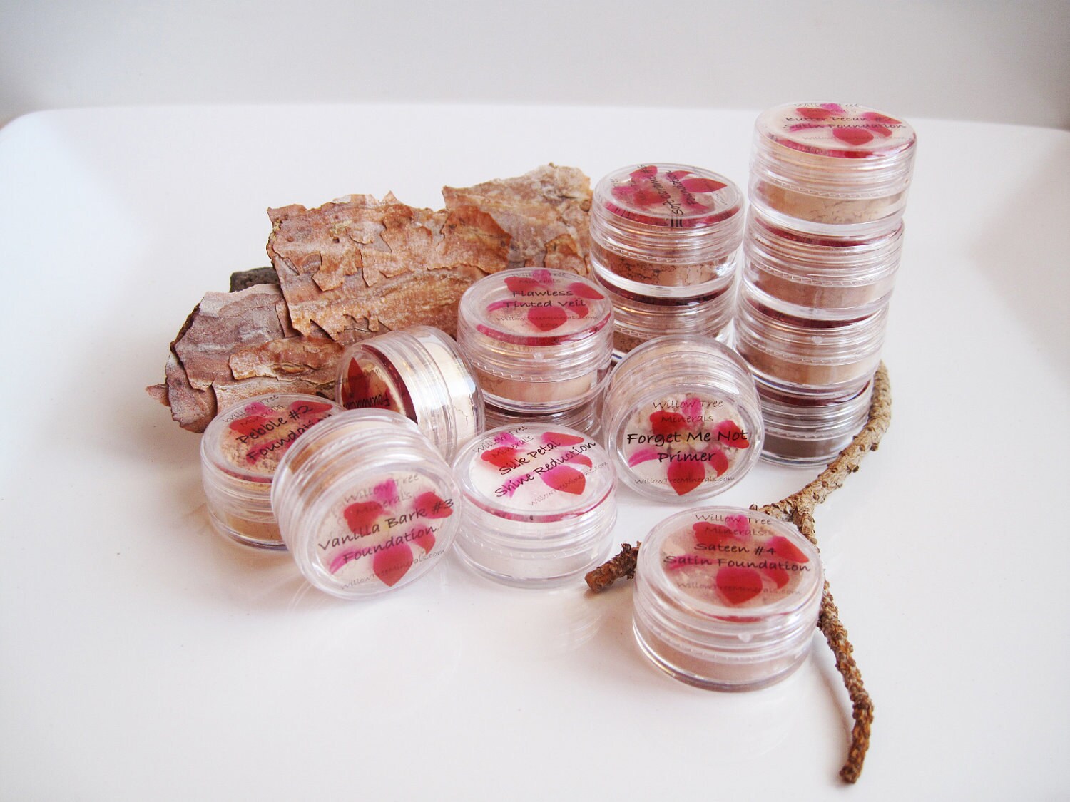 Zwei 3G Mustergläser - Reines Und Natürliches Mineral Make-Up von Etsy - WillowTreeMinerals