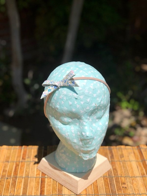 Blaue Floral Baby Schleife Blaue Floral Baby Schleife von Etsy - WillowandFawnShop