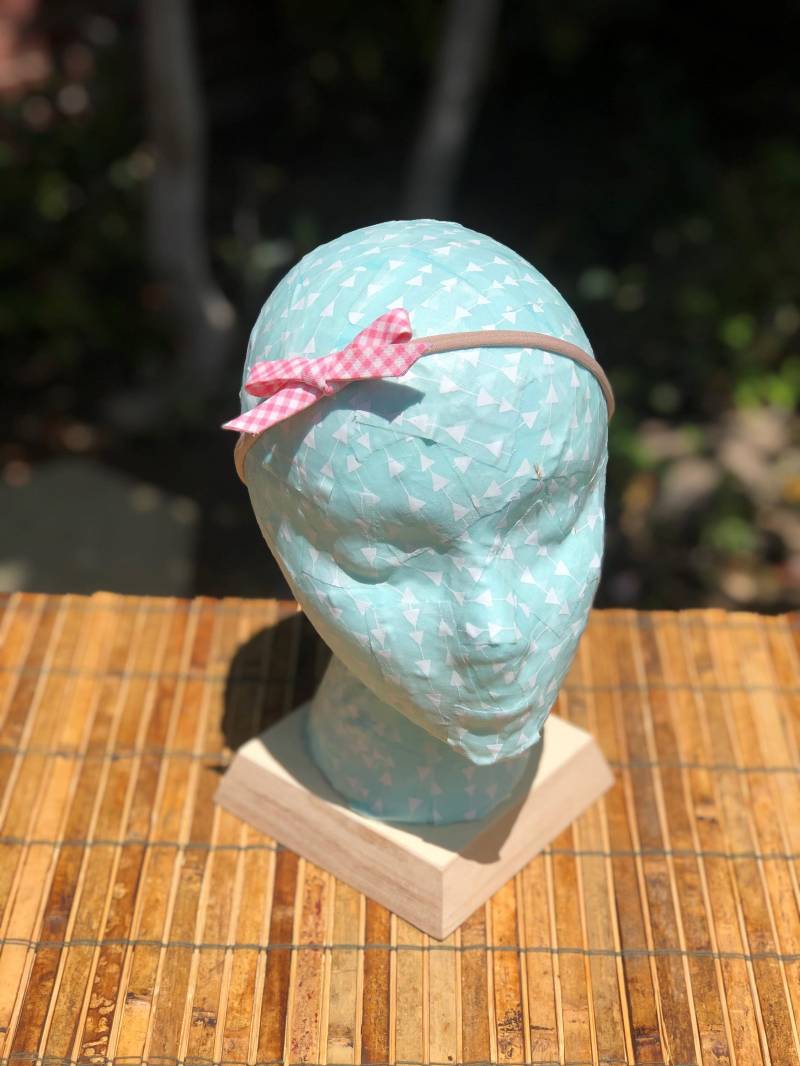 Rosa Vichykaro Babyschleife Rosa Vichykaro Babyschleife von Etsy - WillowandFawnShop