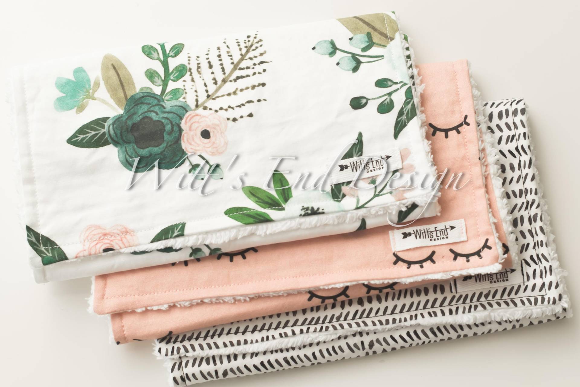Florales Spucktuch 3Er Set. Moderne Baumwoll Chenille Spucktücher. Wimpern Spucktuch. Sleepy Eyes Schweisstuch -Wink Florales Spucktuch 3Er Set. Moderne Baumwoll Chenille Spucktücher. Wimpern Spucktuch. Sleepy Eyes Schweisstuch -Wink von Etsy - WittsEndDesign
