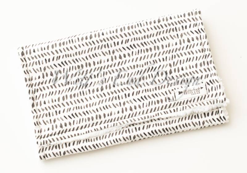 Dash Spucktuch, Schwarz & Weiss Print, Chenille Baumwolle von Etsy - WittsEndDesign