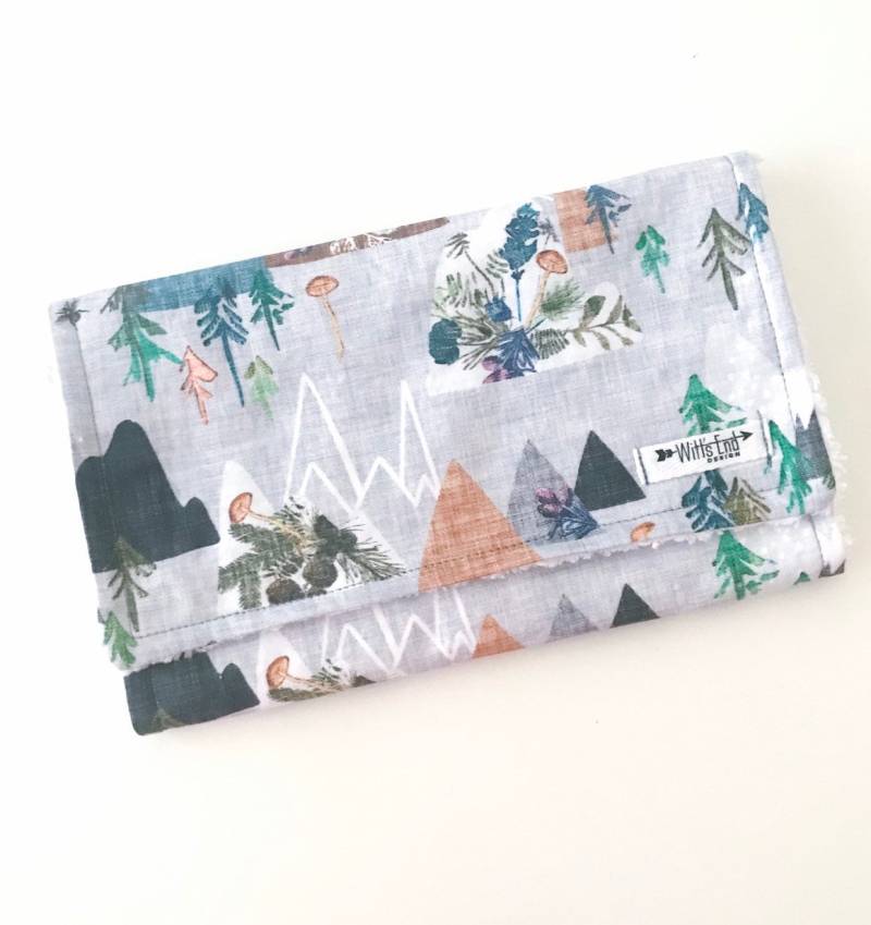 Mountain Climb Print Spucktuch Baumwoll Chenille Baumwolle Spucktuch von Etsy - WittsEndDesign