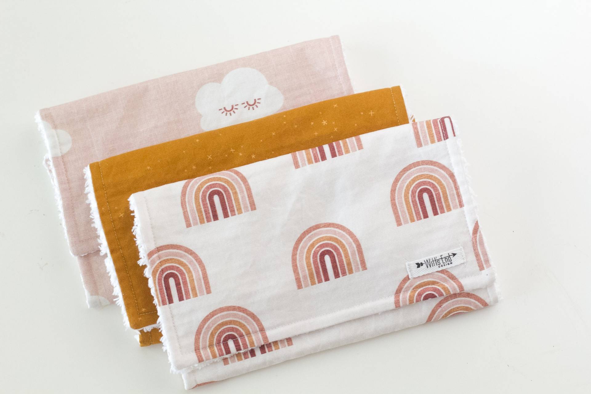 Regenbogen Spucktuch-Set | 3Er Set | Baumwolle Chenille Baby Essentials von Etsy - WittsEndDesign