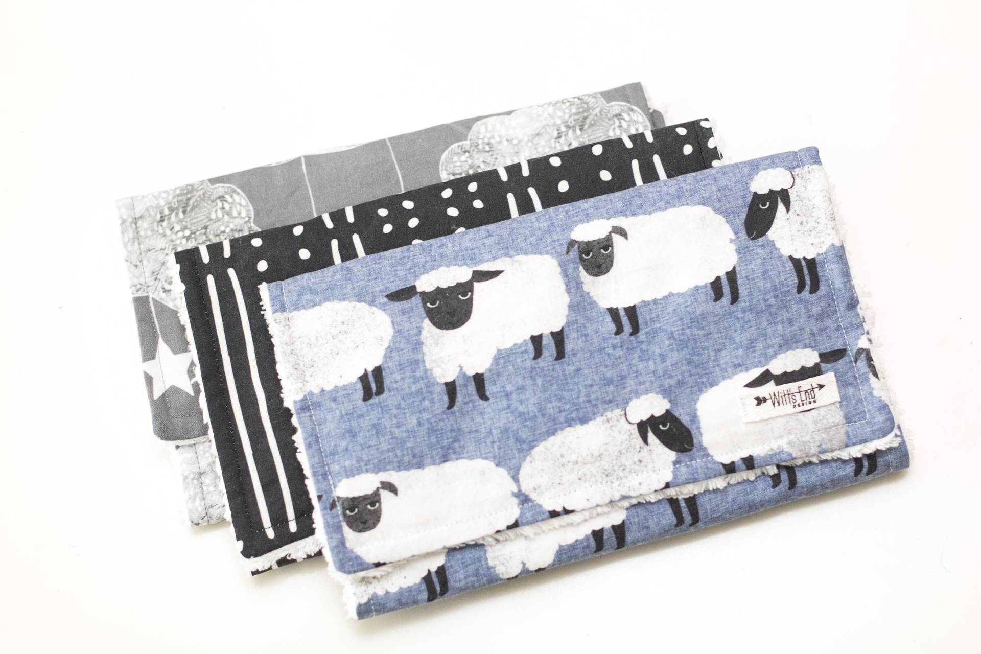 Schaf Gender Neutral Moderne Baumwolle Chenille Spucktücher-Set Von 3-Sweet Dreams Schaf Gender Neutral Moderne Baumwolle Chenille Spucktücher-Set Von 3-Sweet Dreams von Etsy - WittsEndDesign
