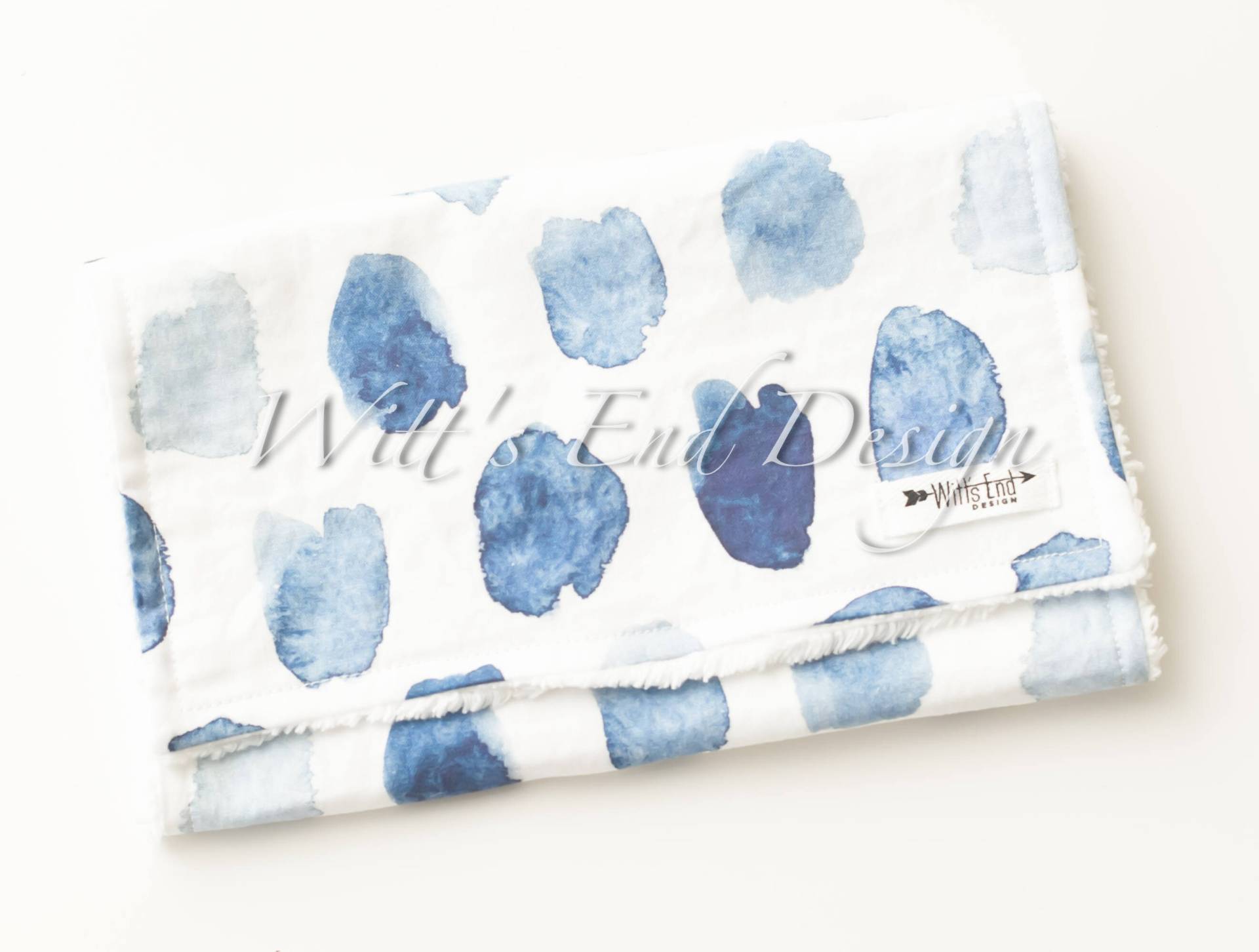 Spucktuch-Indigo Dots Spucktuch. Mix & Match Spucktuch - Baby Shower Geschenk. Burp Lappen. Spucktücher. Modernen Blaue Punkte von Etsy - WittsEndDesign
