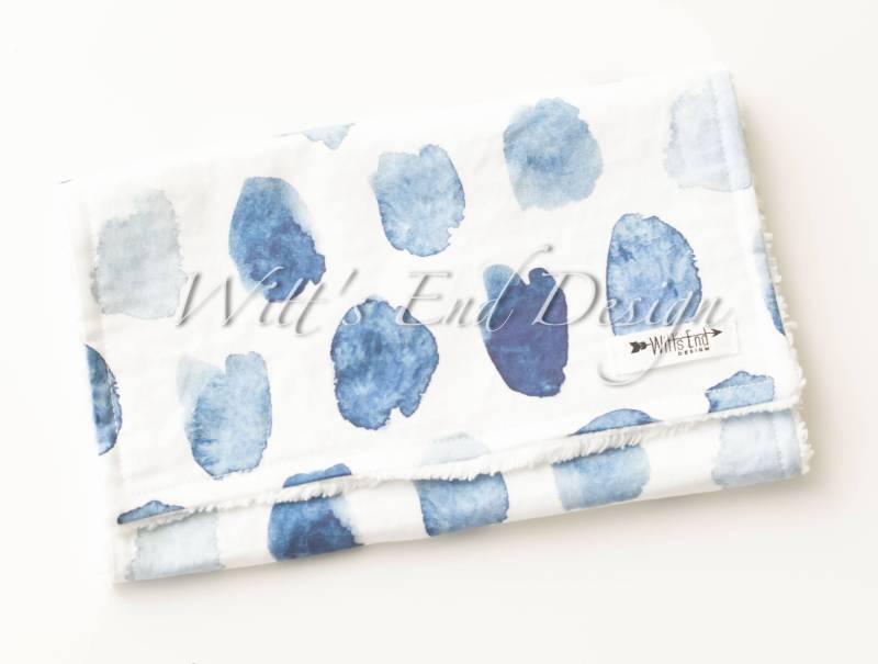 Spucktuch-Indigo Dots Spucktuch. Mix & Match Spucktuch - Baby Shower Geschenk. Burp Lappen. Spucktücher. Modernen Blaue Punkte von Etsy - WittsEndDesign