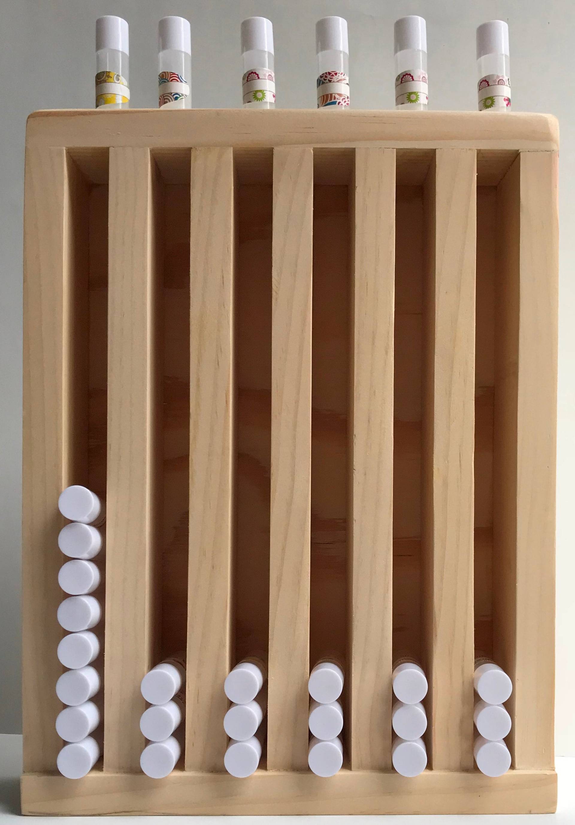Lip Balm Tube Display 6-Slot Holz Lippenbalsam von Etsy - WolfcreekWoodcrafts