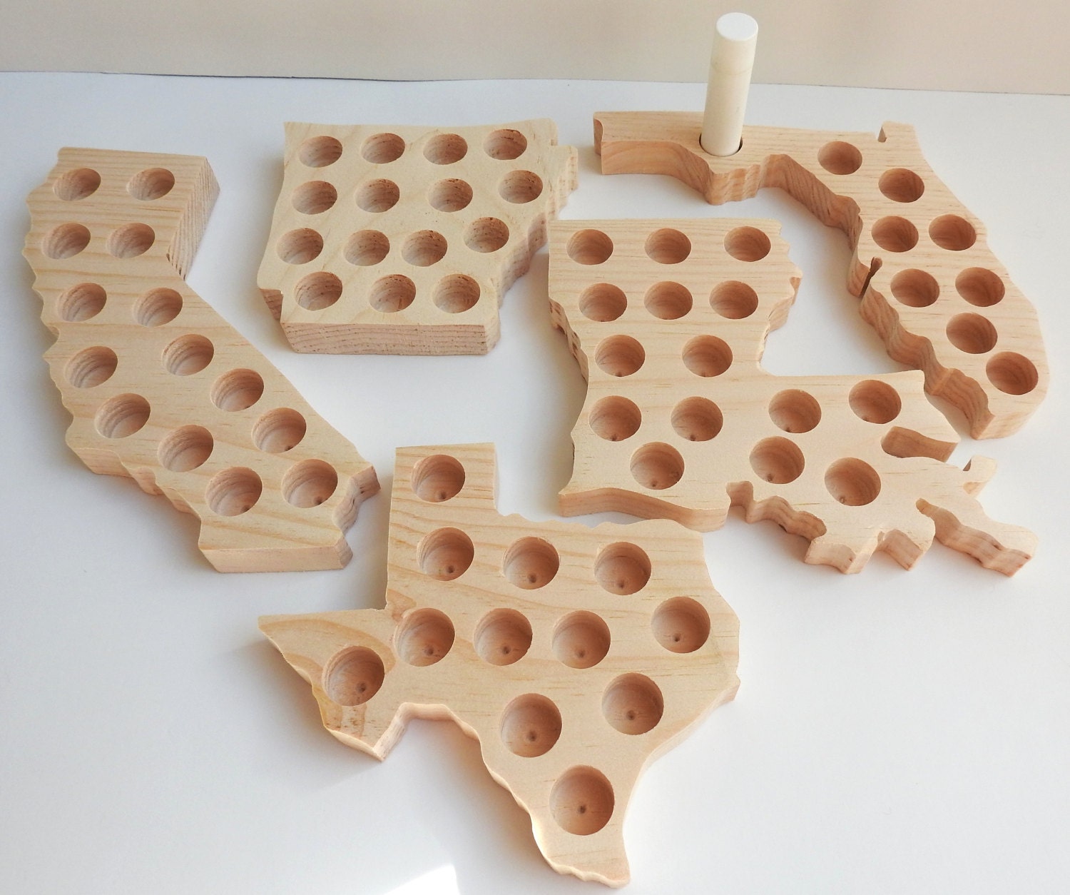 Lippenbalsam-Röhrchenhalter Zustandsformen Roll-On-Flaschenanzeigen in Form Von Staaten Lippenbalsamanzeigen von Etsy - WolfcreekWoodcrafts