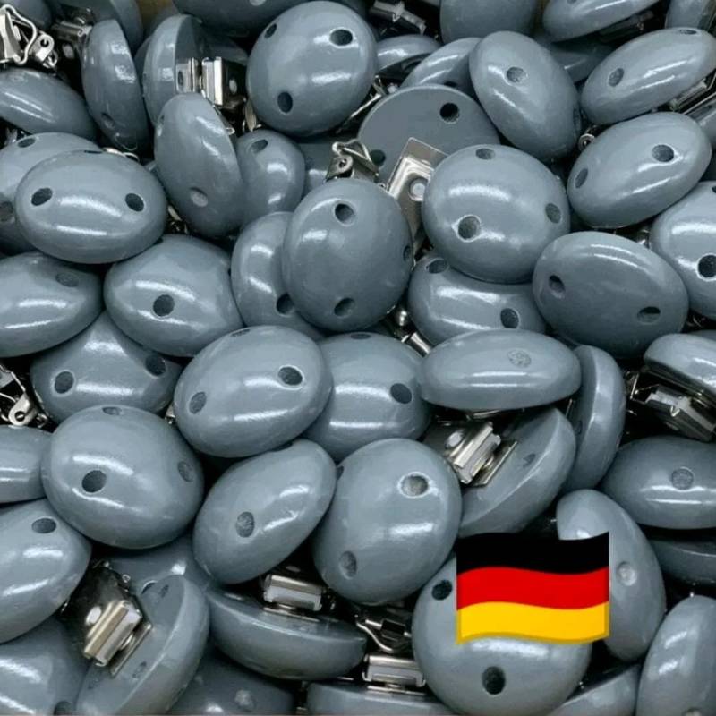 Schnullerclip Holz 35mm Holzclips 100 Stück von Etsy - Wolledel