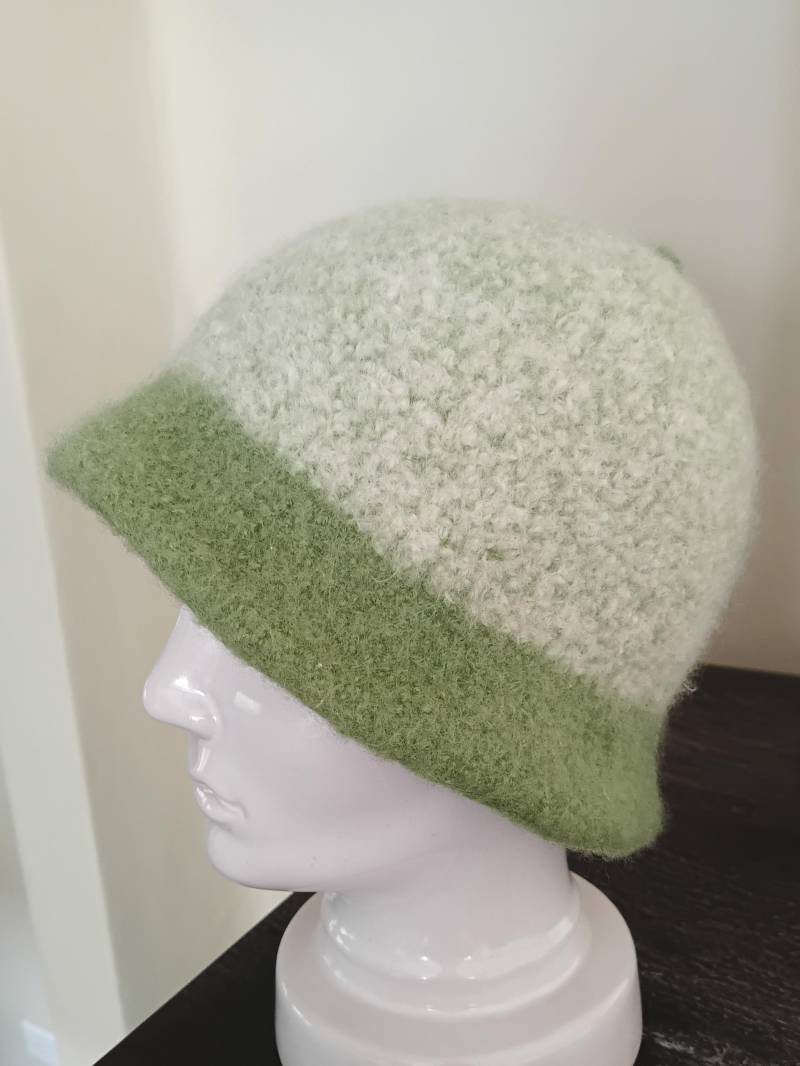 Saunahut Gefilzt Grüntöne Handarbeit von Etsy - Wolleladen