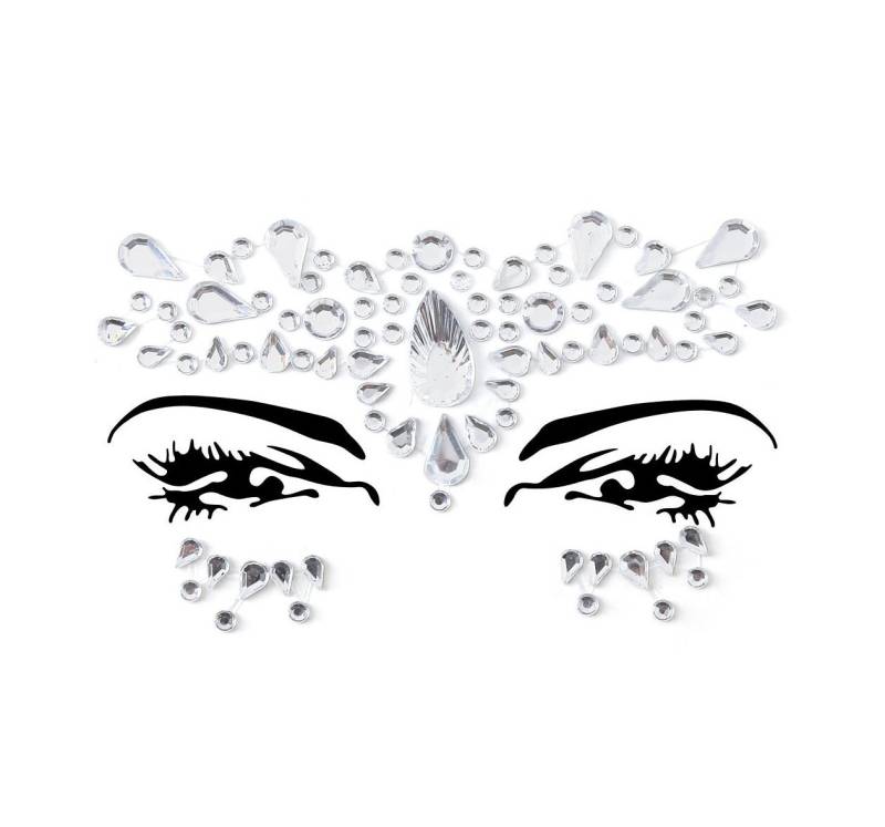 Gesicht Edelsteine Selbstklebend Glitter Juwel Tattoo Sticker Festival Rave Party Körper Make Up Gesichtsaufkleber Z1Zak026 von Etsy - WonderCatLONDON