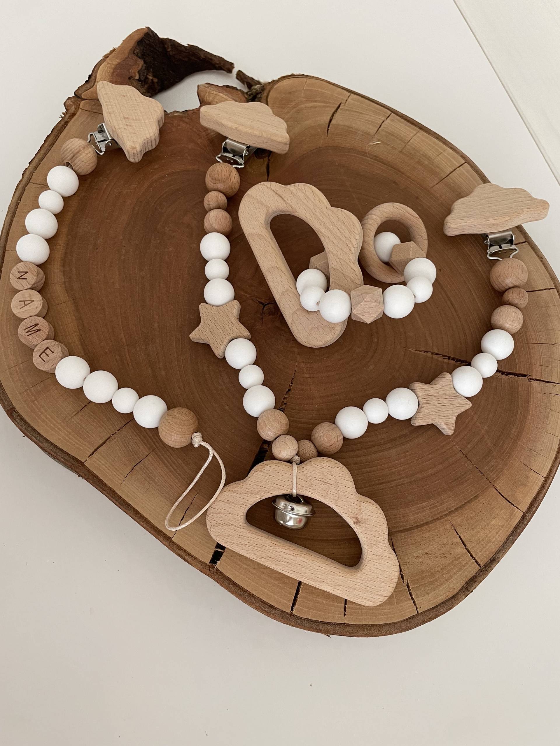 Schnullerkette/Greifring/Kinderwagenkette Wolke Schnullerkette/Greifring/Kinderwagenkette Wolke von Etsy - Woodaro