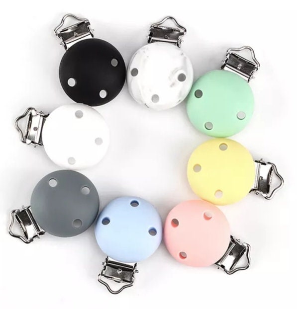1x Silikon-Schnullerclips, Bpa-Frei - Silikon-Schnullerkette Silikon-Schnullerclips von Etsy - WoodenbeadsandCo