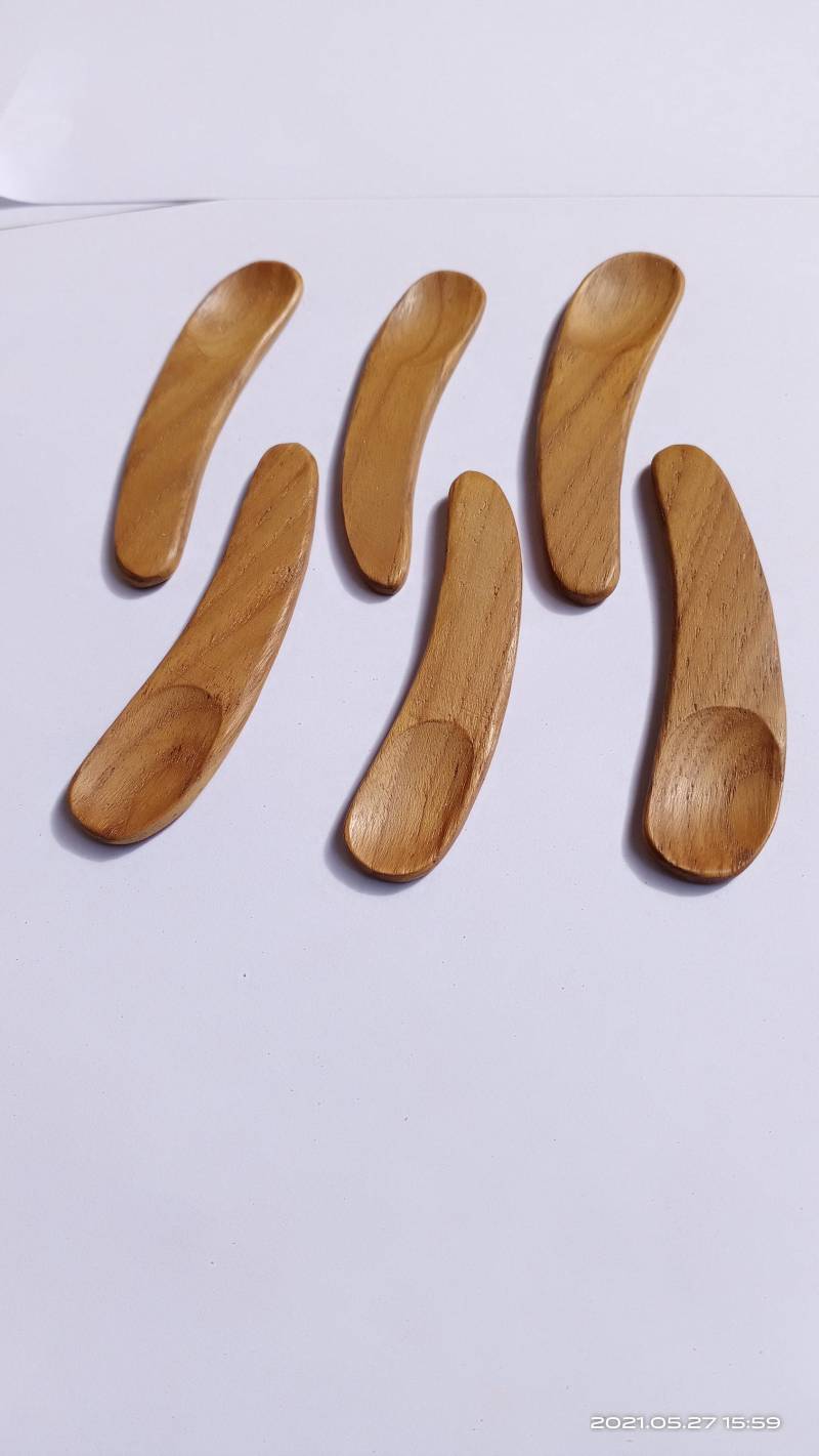 stück Kleine Holzspatel/Gebogene Pfannenwender Holz Mini Löffel Cosmetix-Werkzeuge Aus Bad - & Schönheitswerkzeug von Etsy - WoodenhandicraftCo